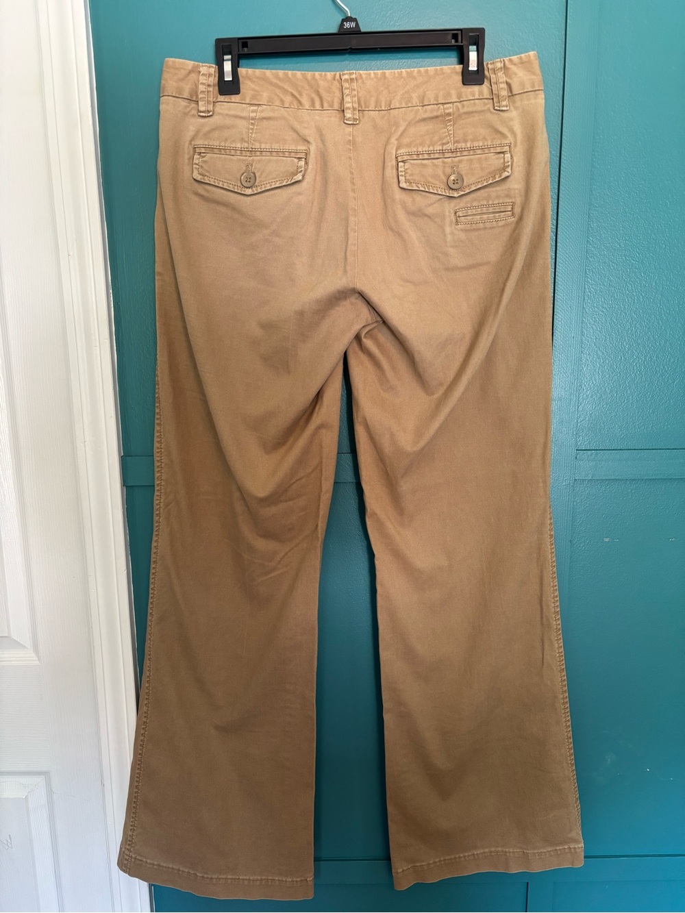Gap The Trouser Tan Wide-Leg Cotton Pants Size 8 Tall - Picture 4 of 8